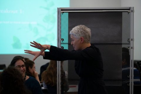 NSCAD University President Dr. Aoife Mac Namara, presenting at the World Biodiversity Forum in Davos, Switzerland.