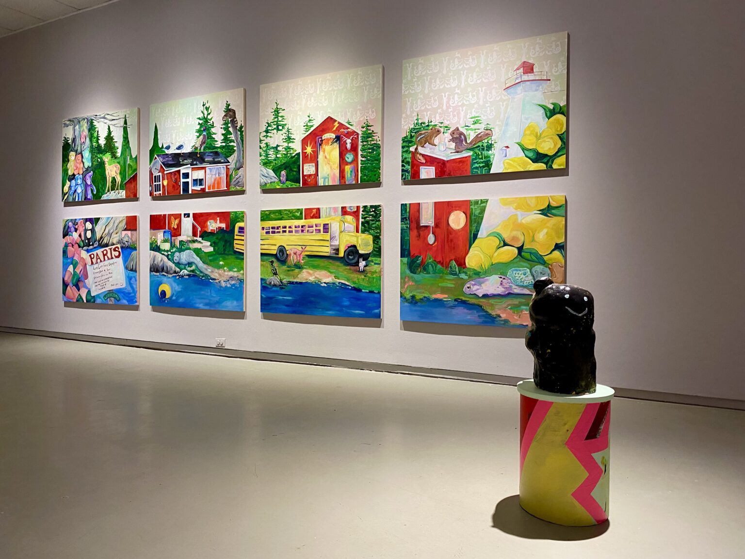 Exhibition photo of What A Sin, courtesy of St Mary's University Art Gallery.