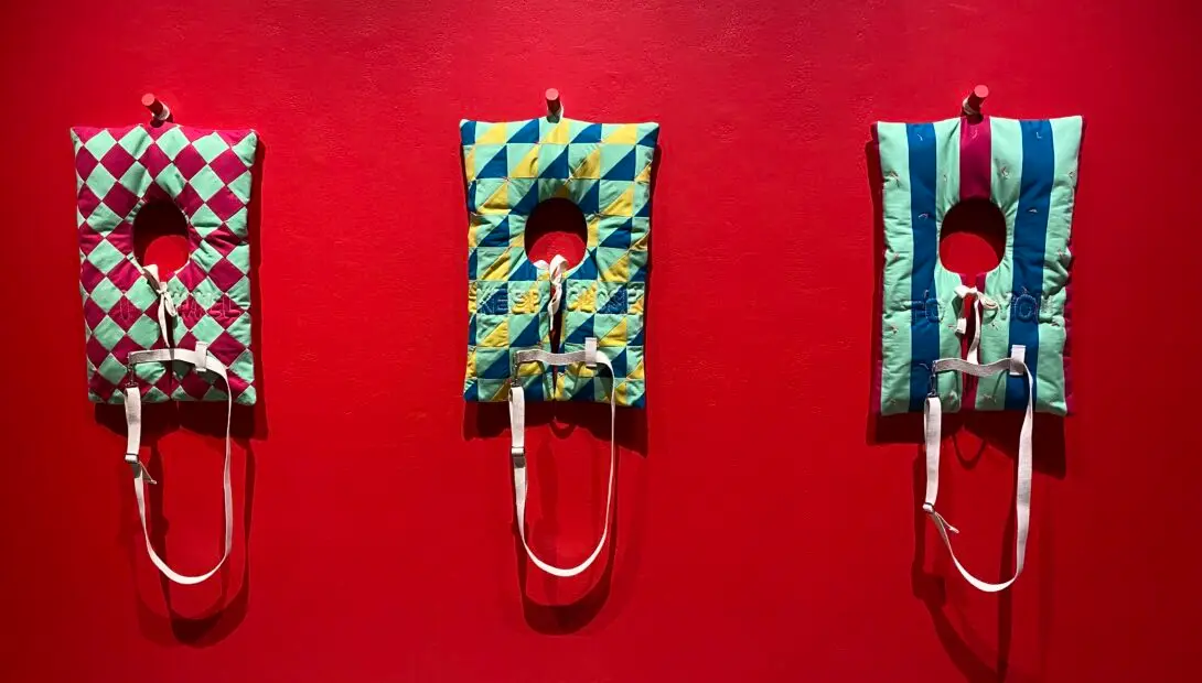 Exhibition photo of What A Sin, courtesy of St Mary's University Art Gallery.