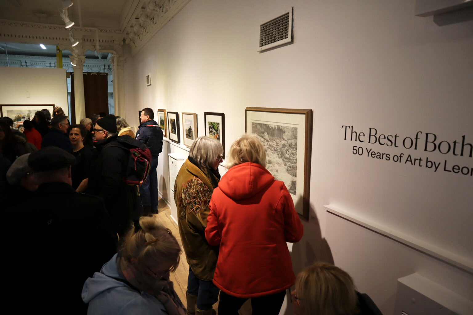 Opening night for The Best of Both Worlds at the Treaty Space Gallery. Photo by Nour El Sabeh.