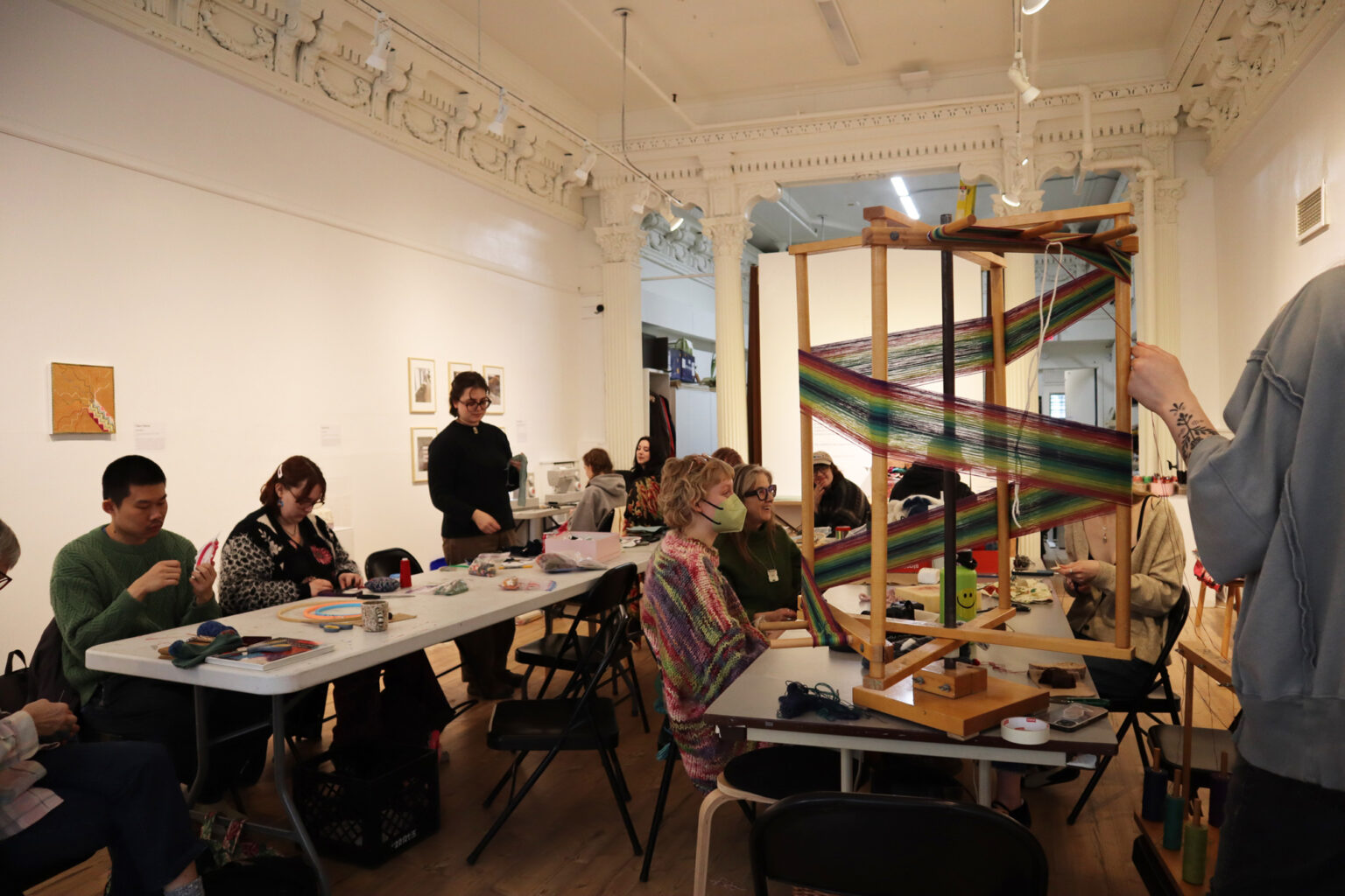 Mending workshop in the Treaty Space Gallery. Photo by Nour El Sabeh.