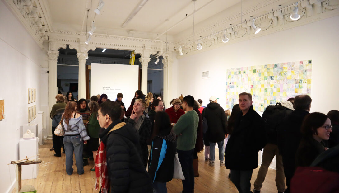 Opening reception at the Treaty Space Gallery. Photo by Nour El Sabeh.